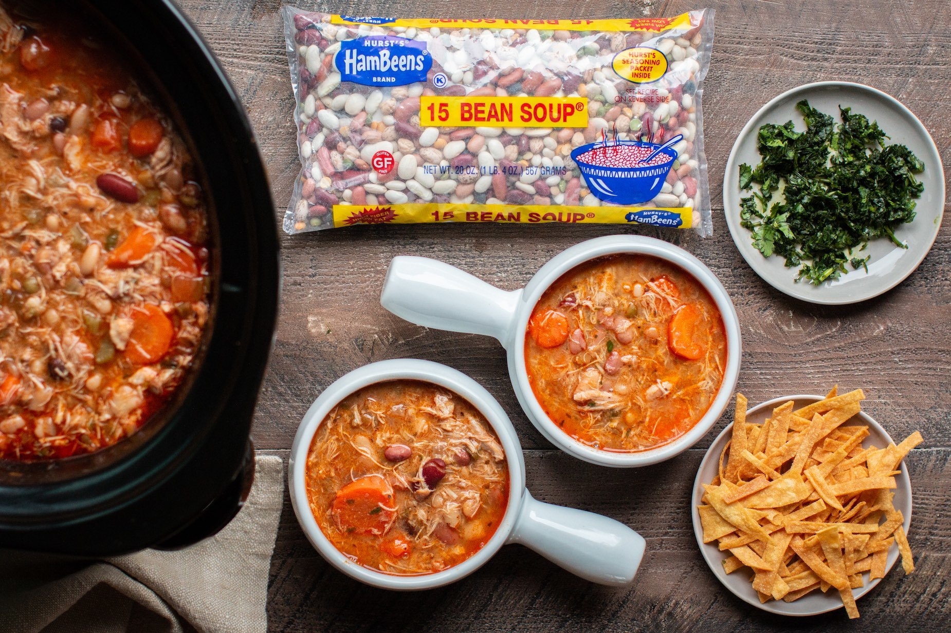 Slow Cooker 15 BEAN Buffalo Chicken Soup | Hurst Beans