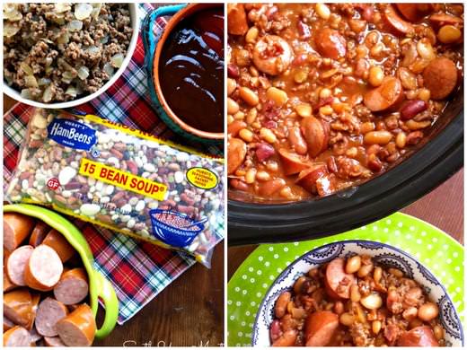 3 Meat Crock Pot Cowboy Beans | Hurst Beans