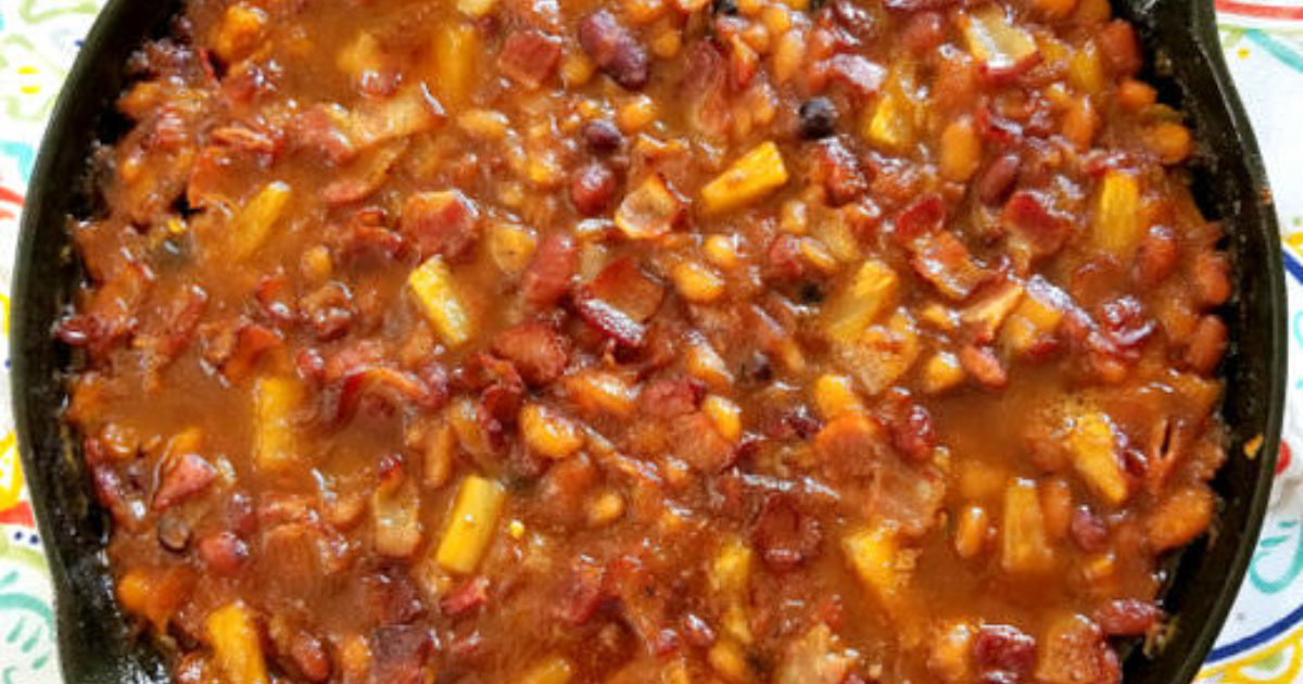 Pineapple and Bacon Baked Beans Hurst Beans