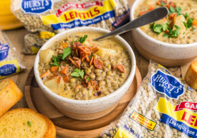 Cheesy lentil chowder 12