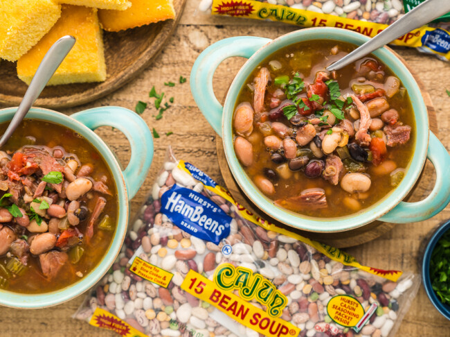 The Best Cajun 15 Bean Soup with Ham (Slow Cooker)
