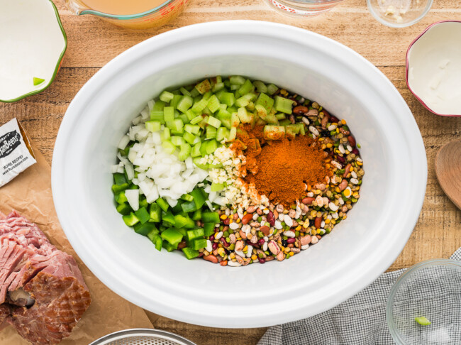 The Best Cajun 15 Bean Soup with Ham (Slow Cooker)