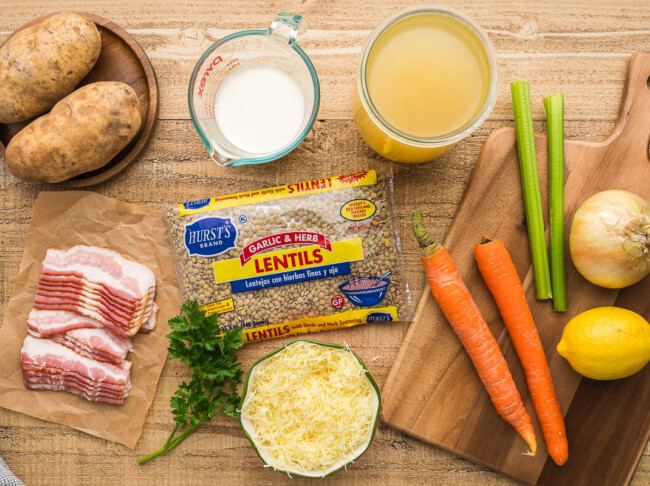 Cheesy Lentil Chowder