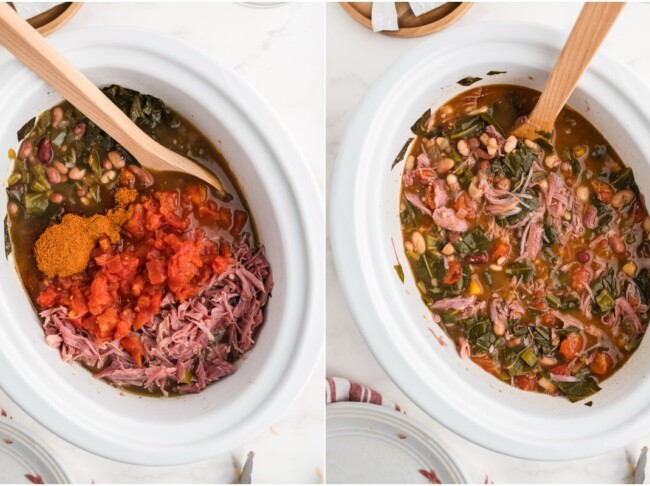 Southern 15 Bean Soup with Collard Greens and Smoked Turkey