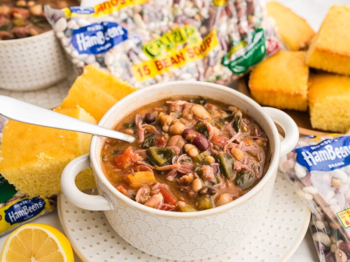 Southern 15 Bean Soup with Collard Greens and Smoked Turkey